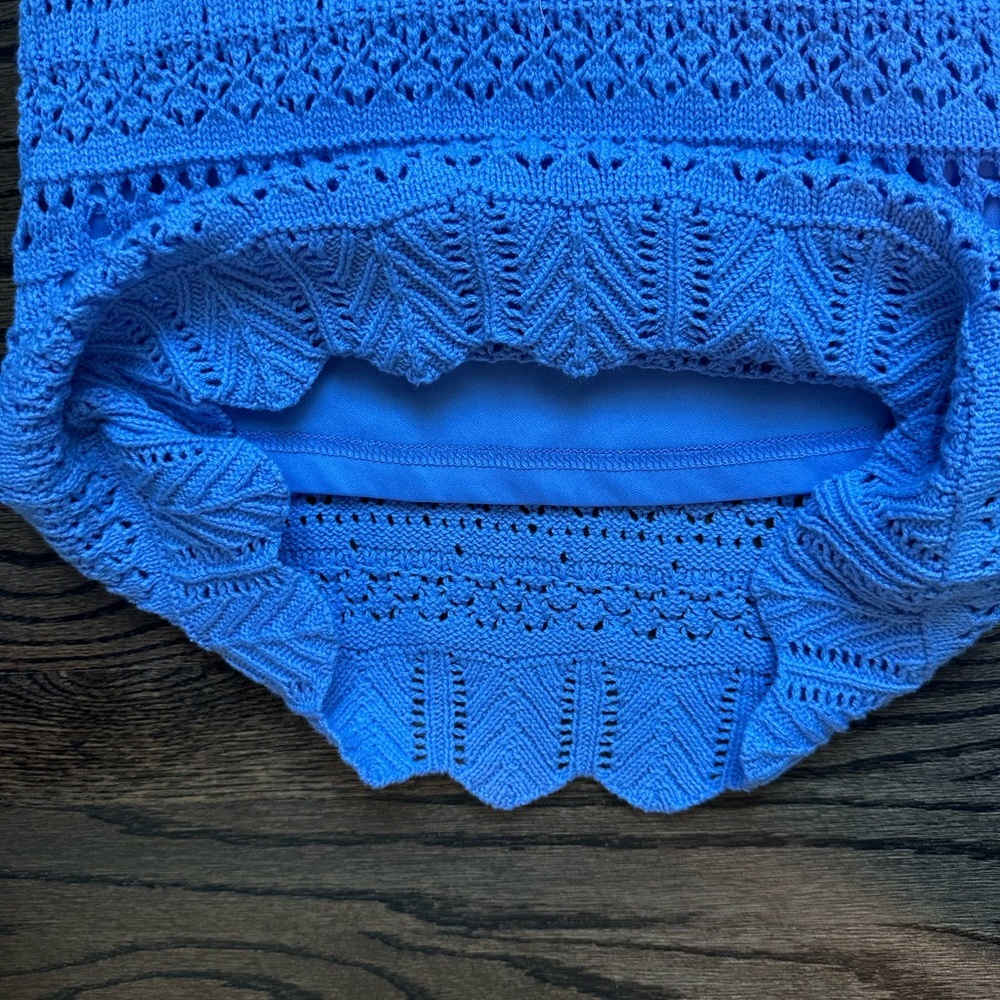 Nordstrom Girls Purple Crochet Sleeveless Summer Dress - size 8/10 - Picture 4 of 7